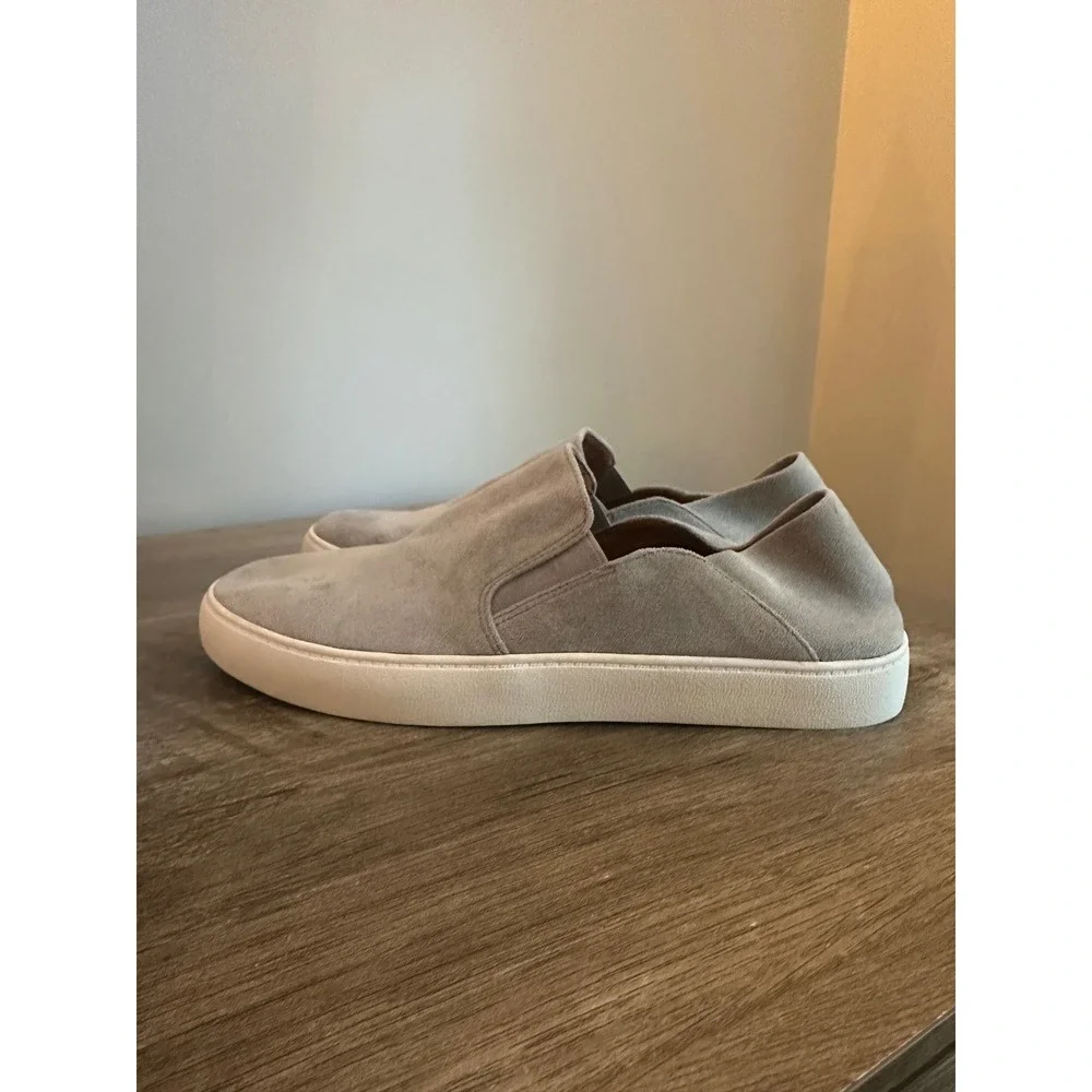 Steve Madden Fayna Suede Slip On Sneakers Loafer Flat Gray Women Size 10, NWOT‎